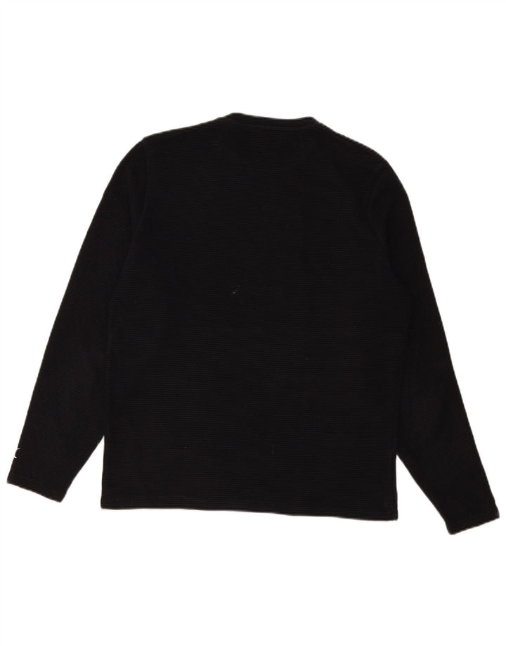 Zara Hombre Top Manga Larga Mediano Negro Rayas