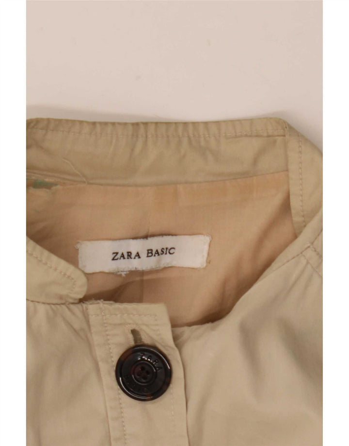 Zara Mujer Chaqueta Utilitaria UK 44 Medium Beige