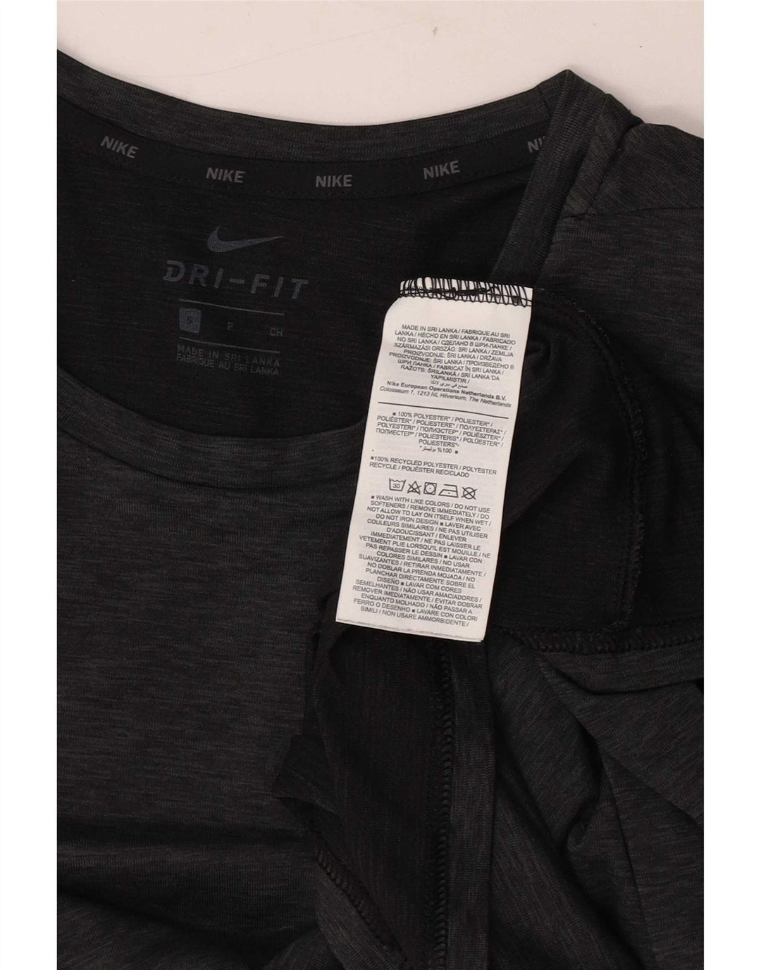 Camiseta Nike Dri Fit para hombre Top Small Gris Poliéster