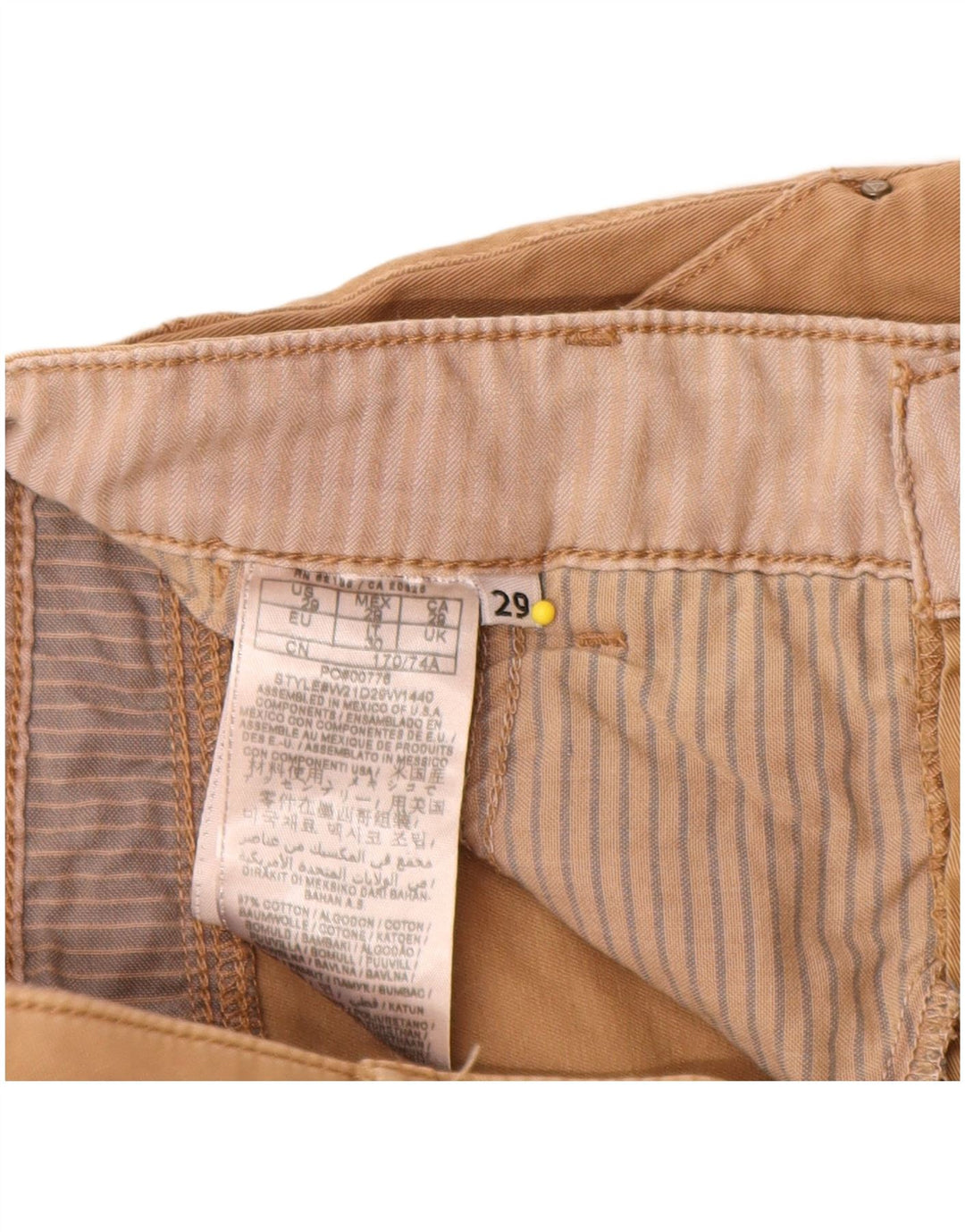 Minifalda Guess Mujer W29 Algodón Beige Medio