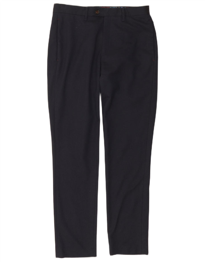 TED BAKER Pantalón de traje ajustado para hombre W30 L30 Azul marino