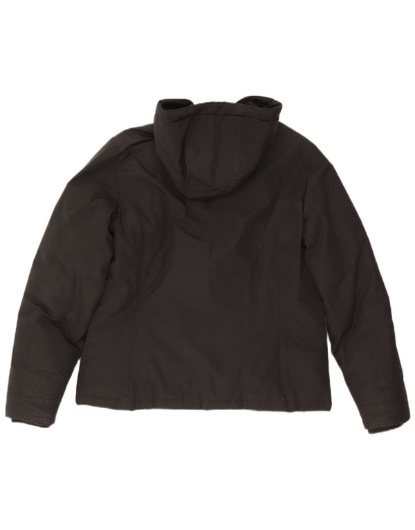 Woolrich Chaqueta acolchada extragrande con capucha para mujer UK 18 XL Algodón negro