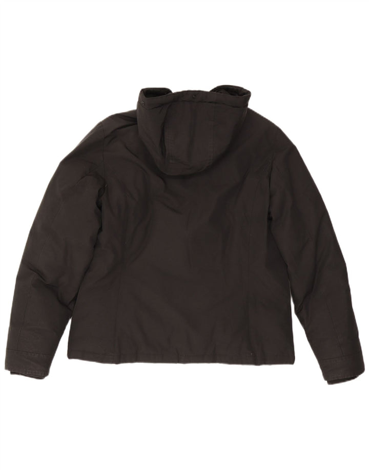 Woolrich Chaqueta acolchada extragrande con capucha para mujer UK 18 XL Algodón negro