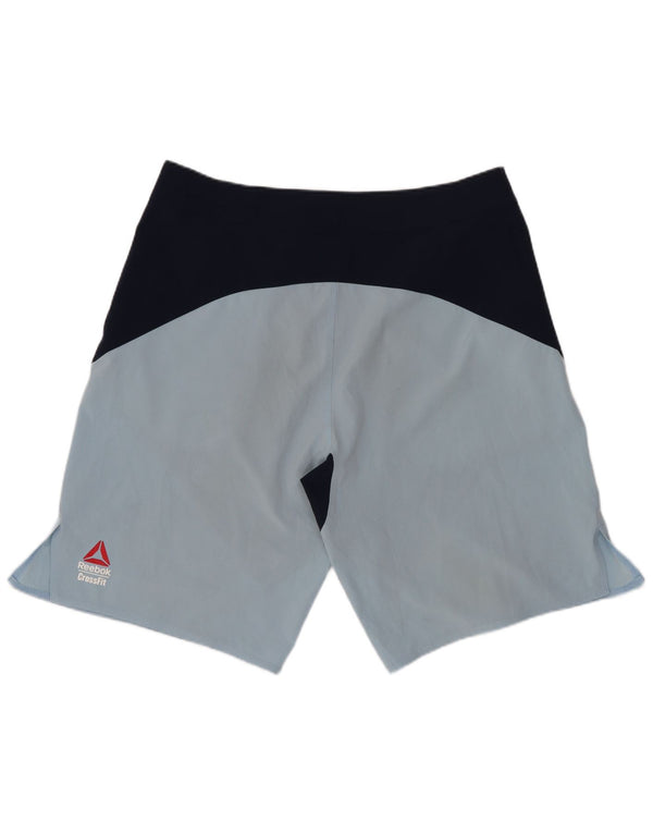 Reebok Bañador con estampado gráfico de nailon color block en azul medio