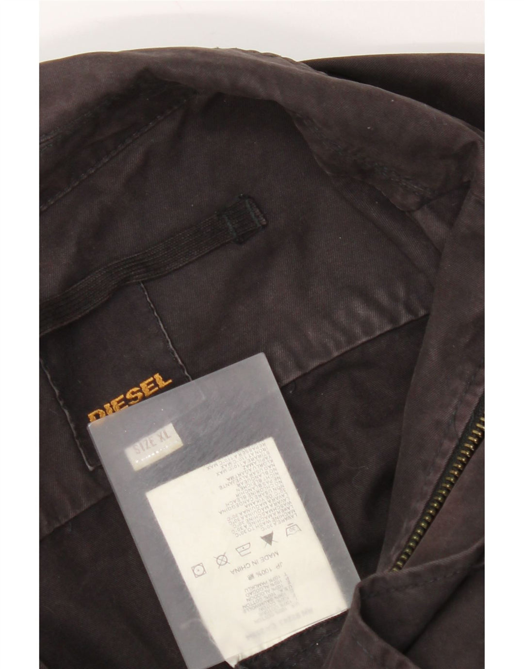 Diesel Chaqueta utilitaria para mujer UK 40 XL Algodón negro