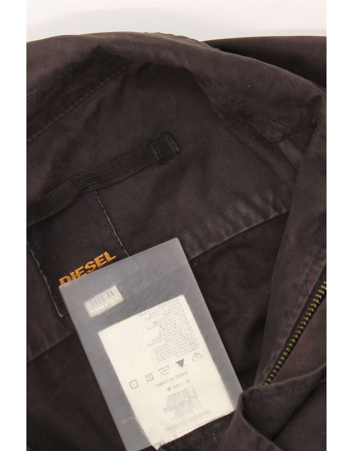 Diesel Chaqueta utilitaria para mujer UK 40 XL Algodón negro