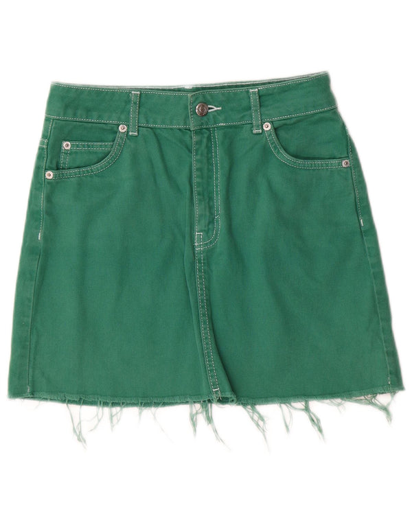 Topshop Falda vaquera para mujer UK 8 Small W26 Algodón verde