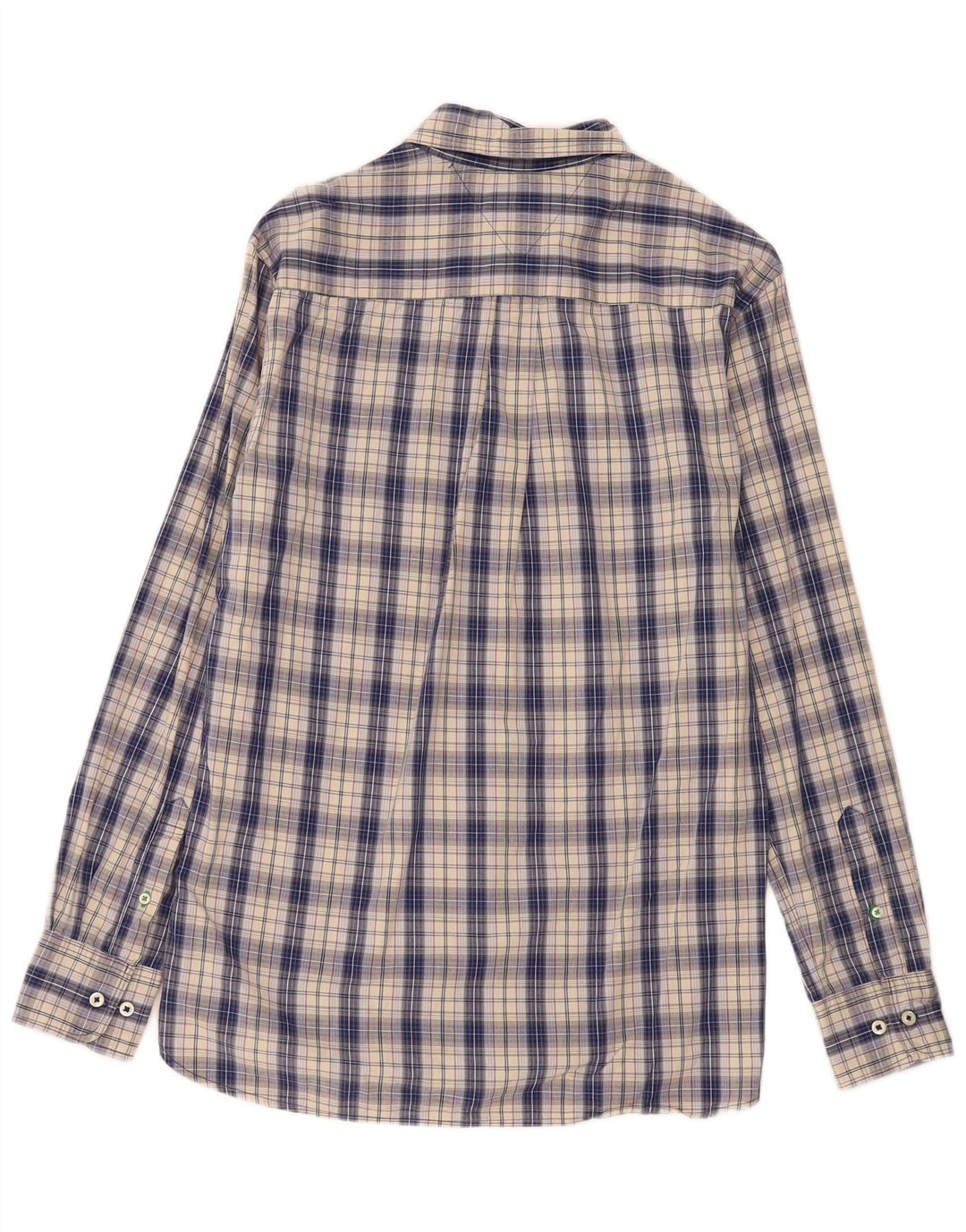 Camisa Tommy Hilfiger de corte personalizado de algodón a cuadros azul medio para hombre