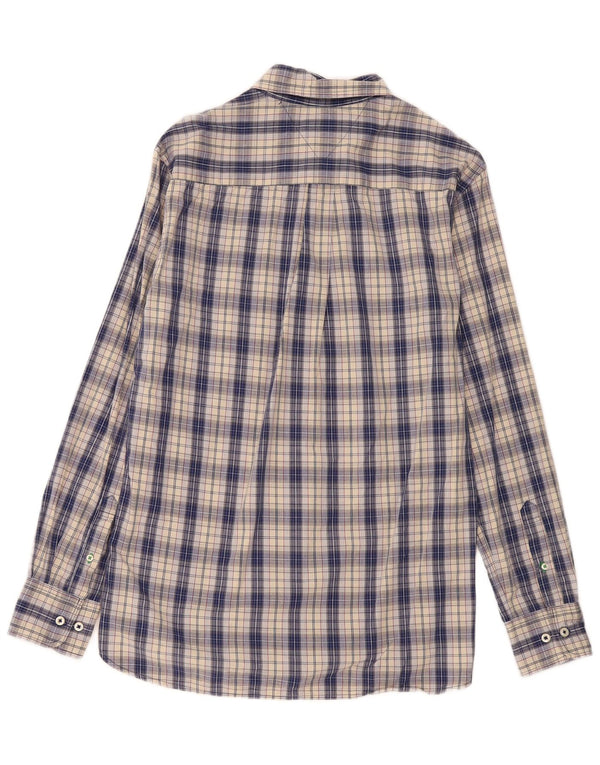 Camisa Tommy Hilfiger de corte personalizado de algodón a cuadros azul medio para hombre