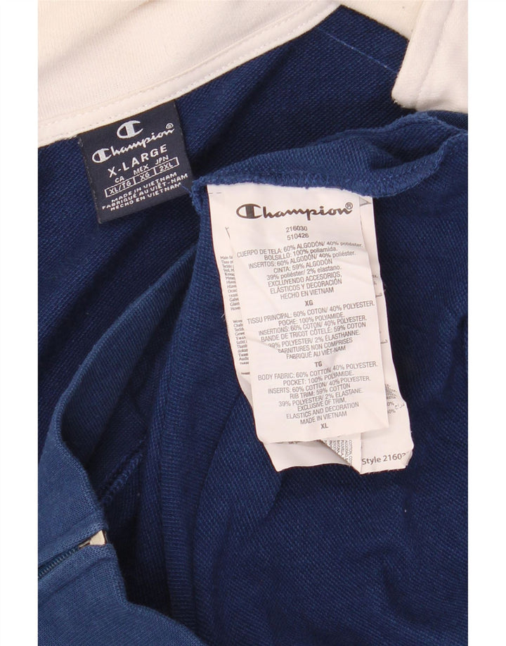 CHAMPION Chaqueta de chándal para hombre XL Azul Colorblock Algodón