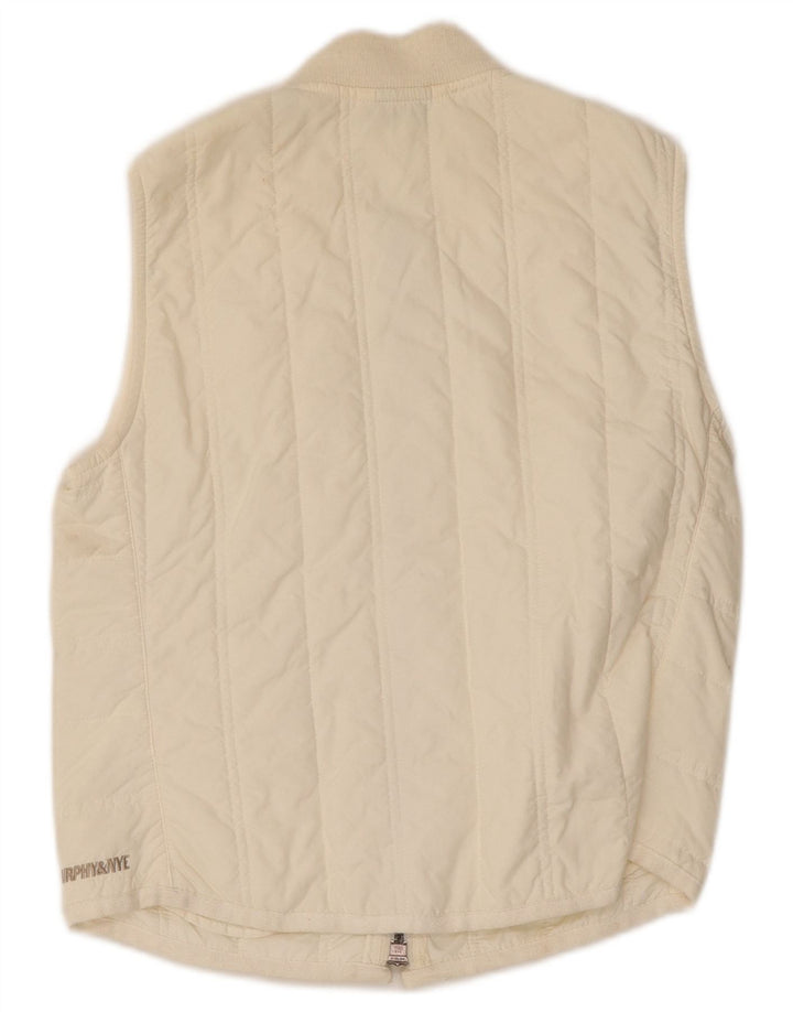 Murphy & Nye Chaleco acolchado para mujer UK 10 Small Off White Poliamida