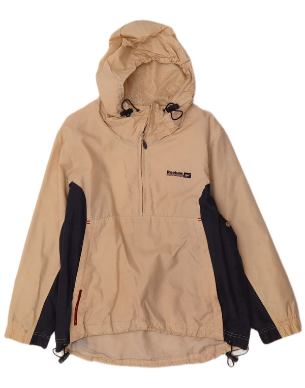 Reebok Chaqueta impermeable con capucha para mujer, talla 40, color beige medio
