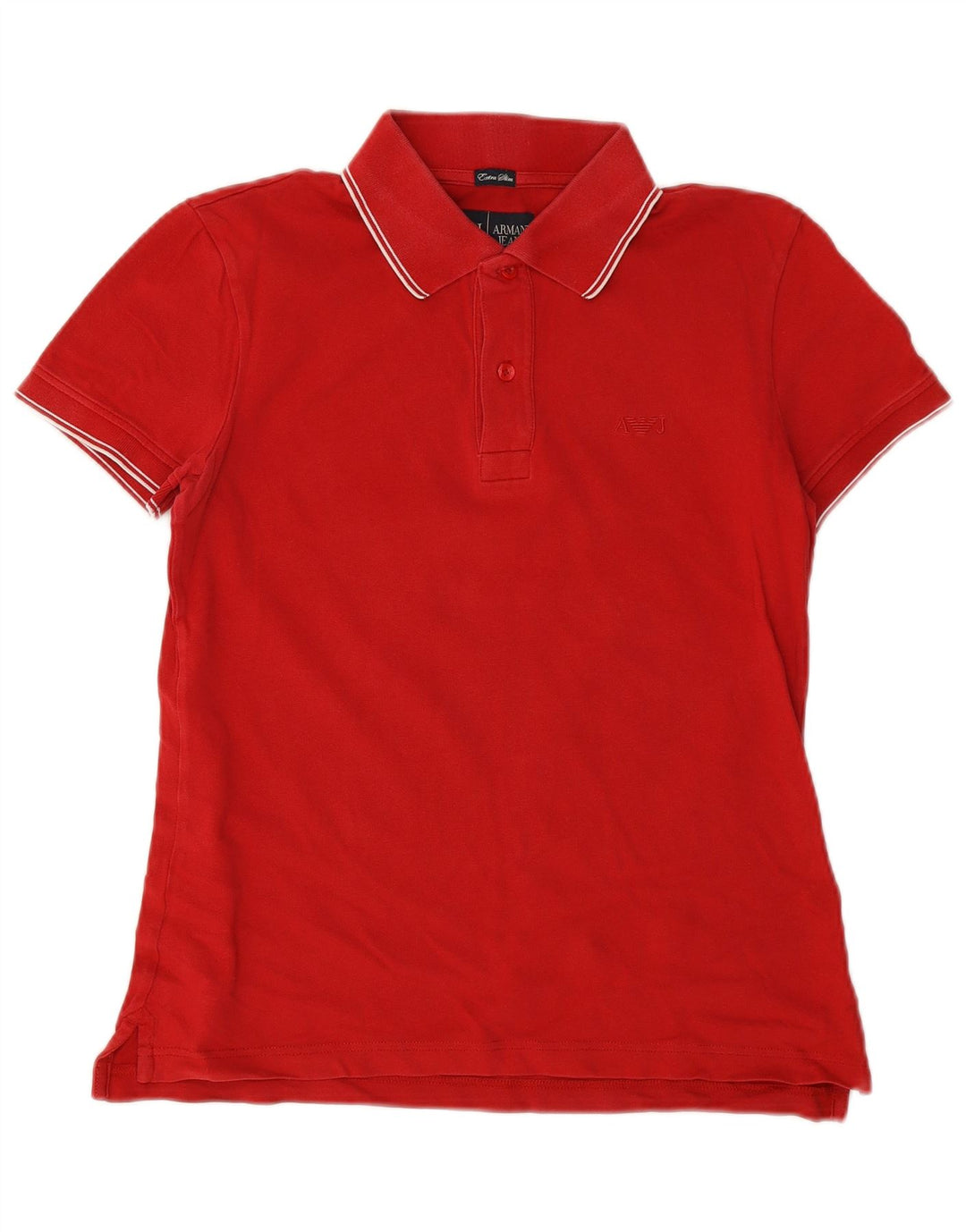 Armani Jeans Polo ajustado para mujer UK 44 Rojo mediano