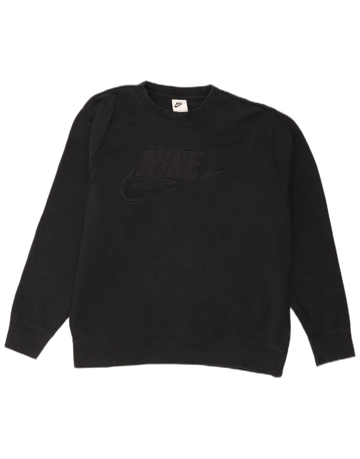 Nike Sudadera con gráfico gráfico tipo jersey de algodón negro mediano para hombre