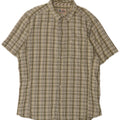 Wrangler Camisa De Manga Corta Hombre XL Algodón A Cuadros Beige