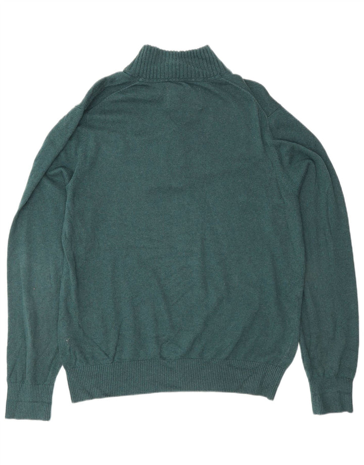Eddie Bauer Jersey De Cuello Con Cremallera Para Hombre De Algodón Verde Medio