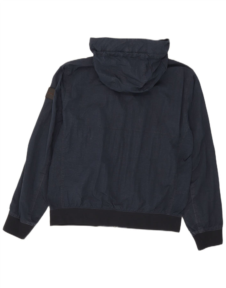 Hugo Boss Hombre Chaqueta Bomber Con Capucha EU 48 Mediano Azul Marino Poliamida