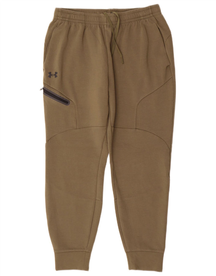 Under Armour Pantalones de chándal para hombre Joggers Large Caqui Poliéster
