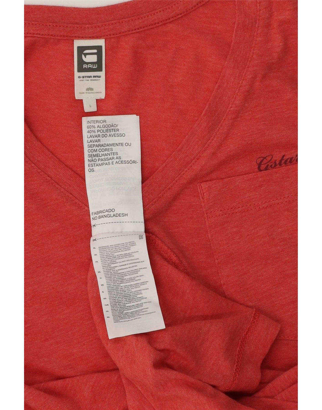 G-Star - Camiseta para hombre, talla grande, color rojo, algodón