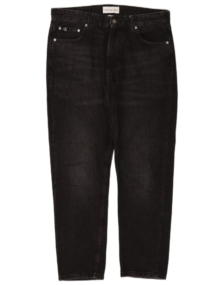 CALVIN KLEIN Vaqueros ajustados para hombre W32 L27 Algodón negro