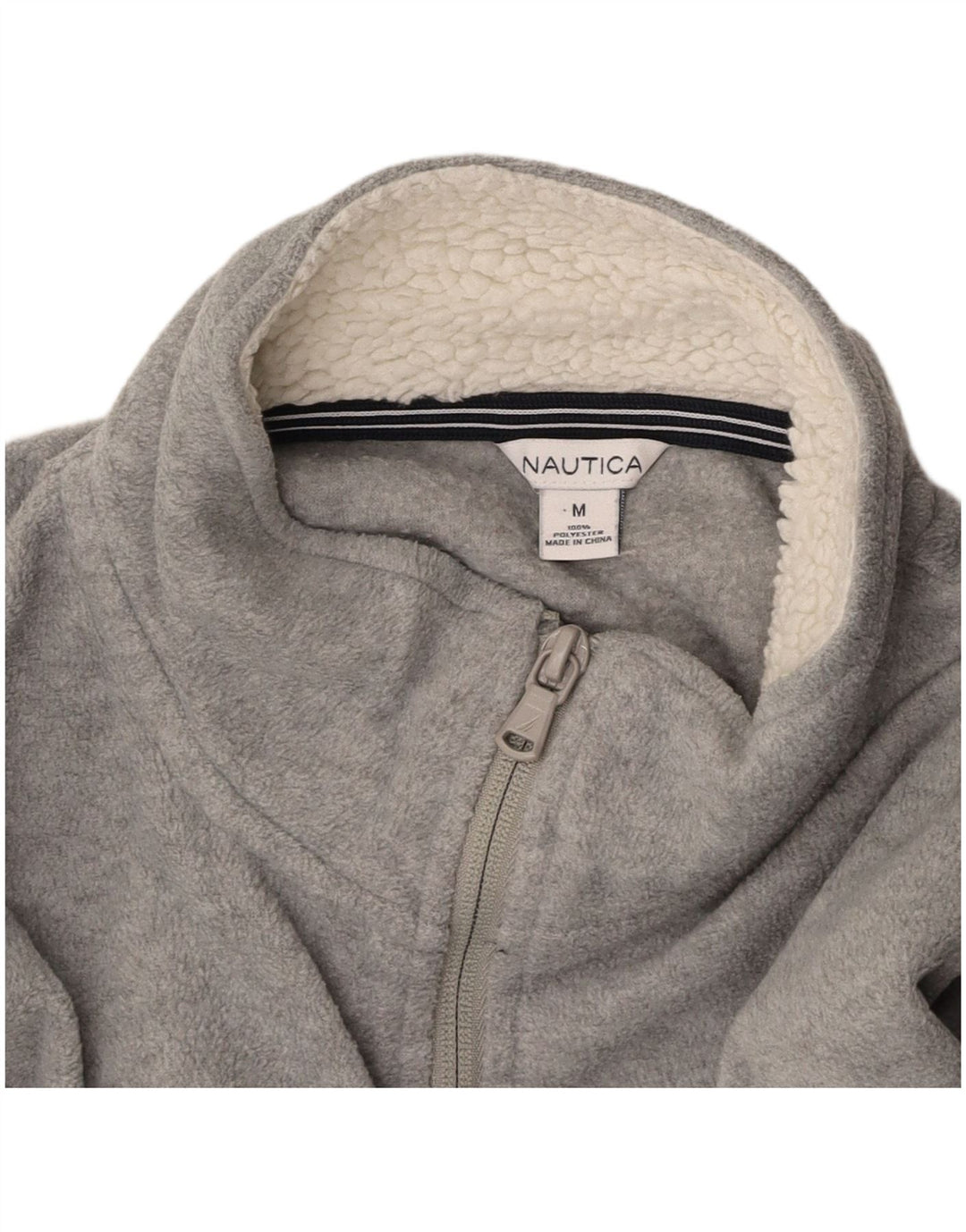 NAUTICA Chaqueta polar para mujer UK 44 Poliéster gris medio