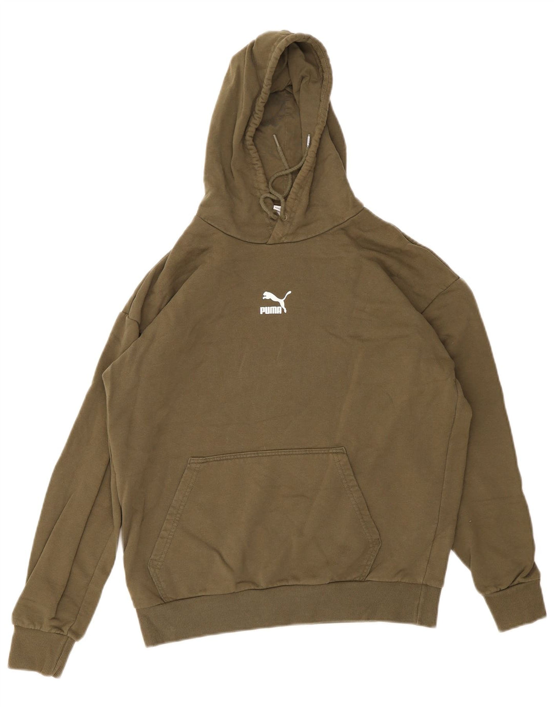 Puma Hombre Sudadera con Capucha Jumper Small Caqui Algodón