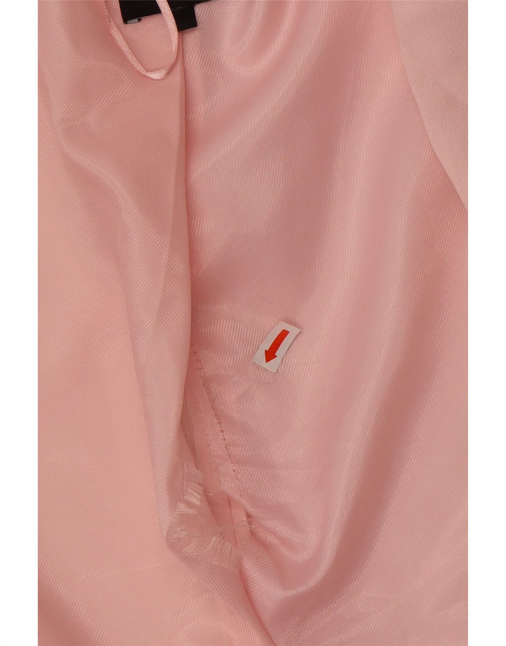 Zara Mujer Chaqueta Blazer De 2 Botones UK 10 Small Rosa Poliéster