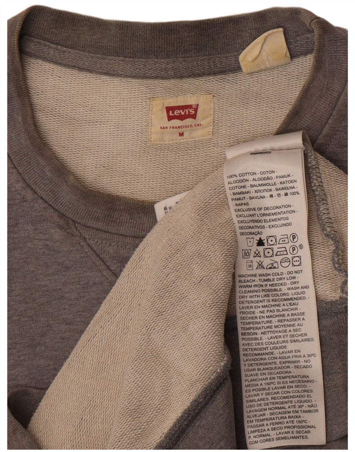 Levi's Hombre Sudadera Jumper Algodón Gris Medio