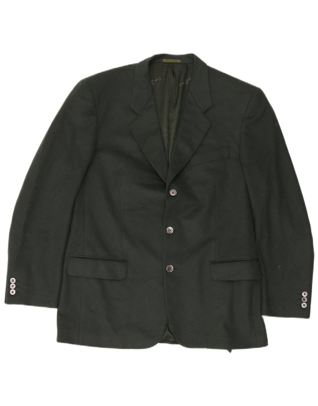 Pierre Cardin Chaqueta tipo blazer de 3 botones para hombre IT 50 Large Lana caqui