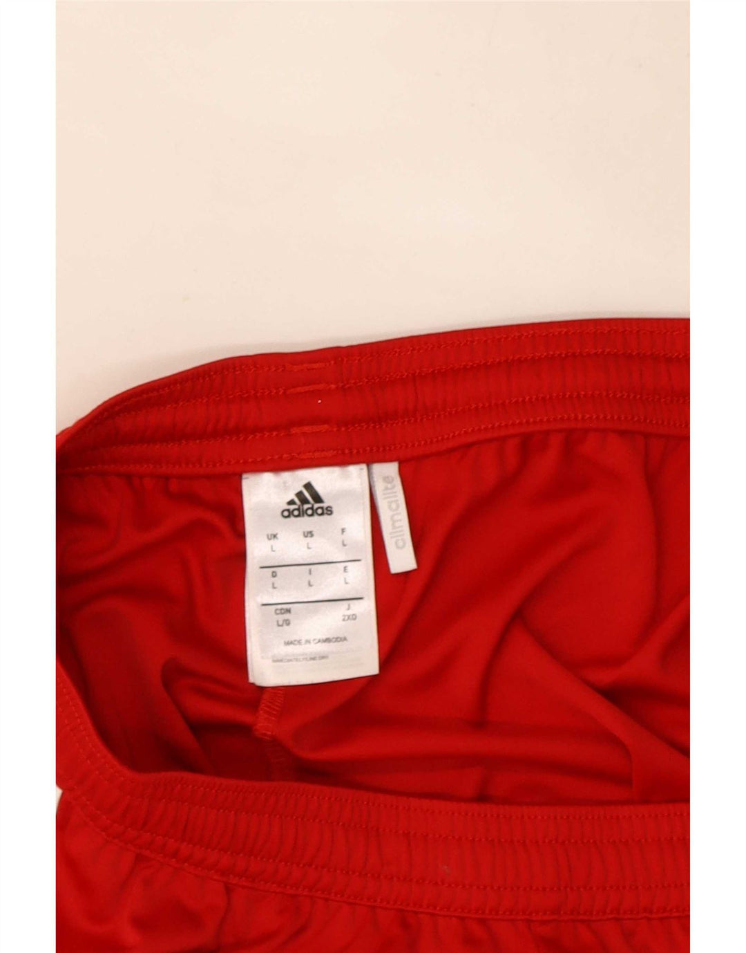 Adidas Mens Climalite Sport Shorts Grande Rojo Colorblock Poliéster