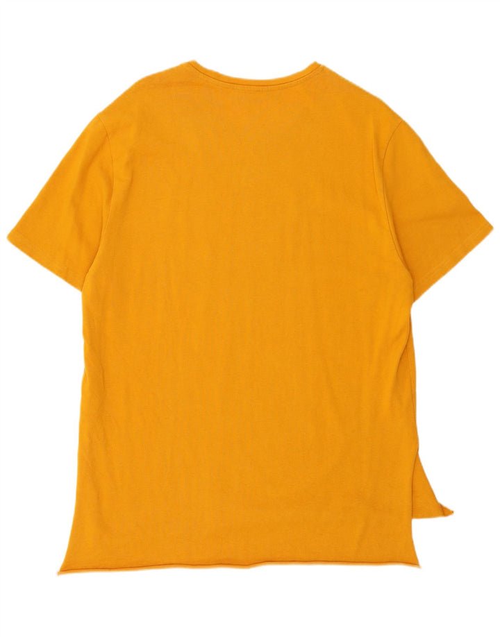 Benetton Top Túnica Mujer UK 44 Algodón Amarillo Medio