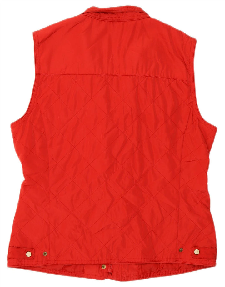 Zara Mujer Chaleco Acolchado Reino Unido 44 Grande Rojo