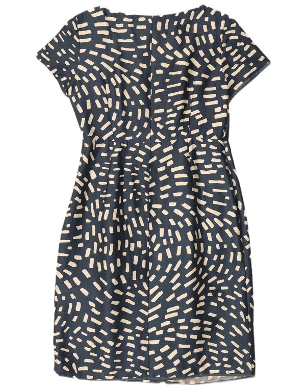 Fenn Wright Manson Vestido tubo para mujer Reino Unido 44 Seda geométrica azul medio