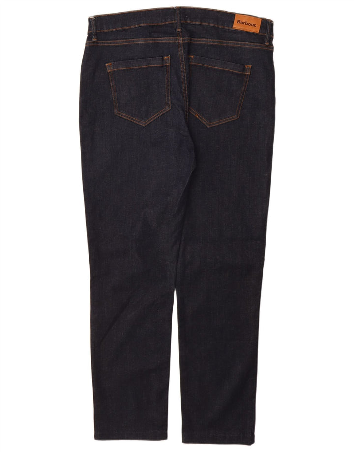 BARBOUR Vaqueros rectos para mujer UK 18 XL W34 L28 Azul marino Algodón
