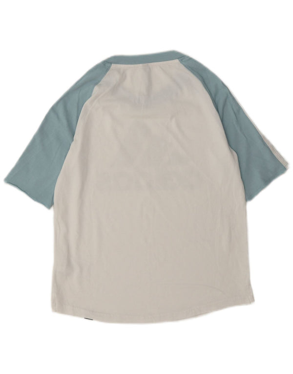 Adidas Camiseta gráfica para mujer Top UK 8/10 Small White Cotton
