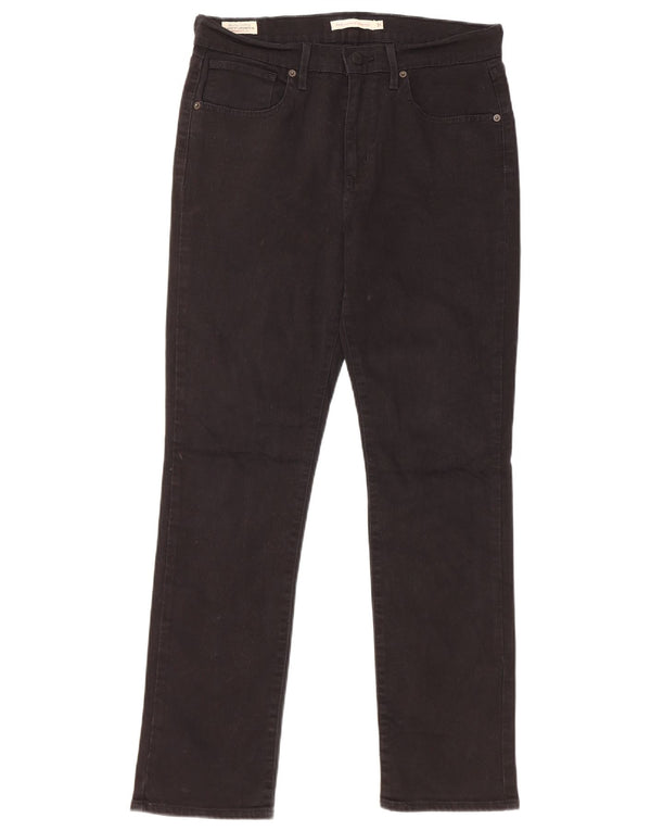Levi's Jeans rectos de talle alto 724 para mujer W31 L30 Algodón negro