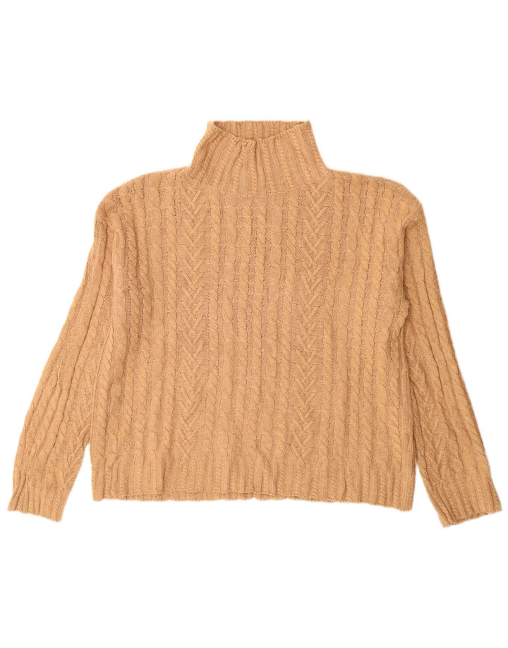 Marks & Spencer Suéter con Cuello Alto para Mujer UK 10 Small Beige
