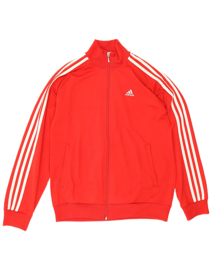 Adidas Chicos Clima 365 Chándal Top Chaqueta 13-14 Años Rojo Poliéster