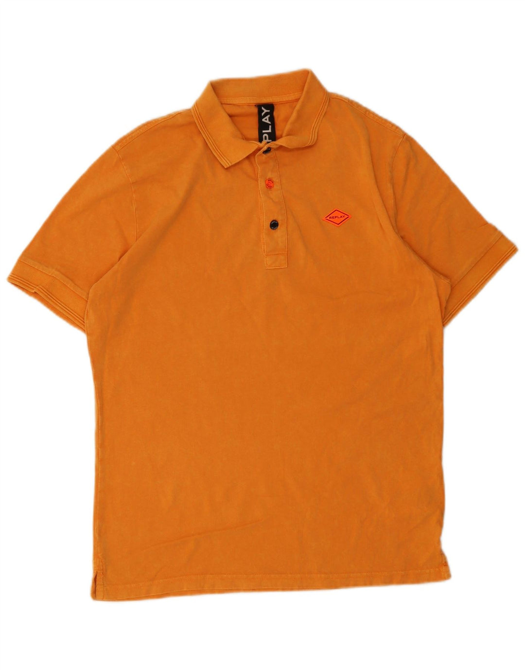 Replay Polo Hombre Small Naranja Algodón