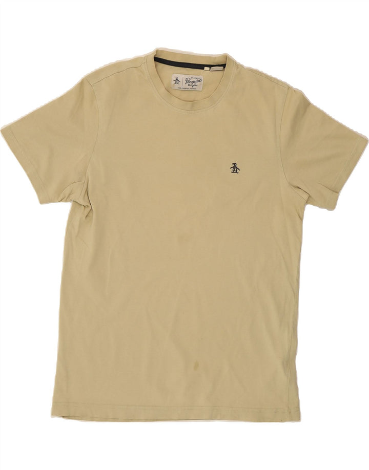 PENGUIN Mens T-Shirt Top Medium Yellow Cotton Vintage Penguin and Second-Hand Penguin from Messina Hembry 