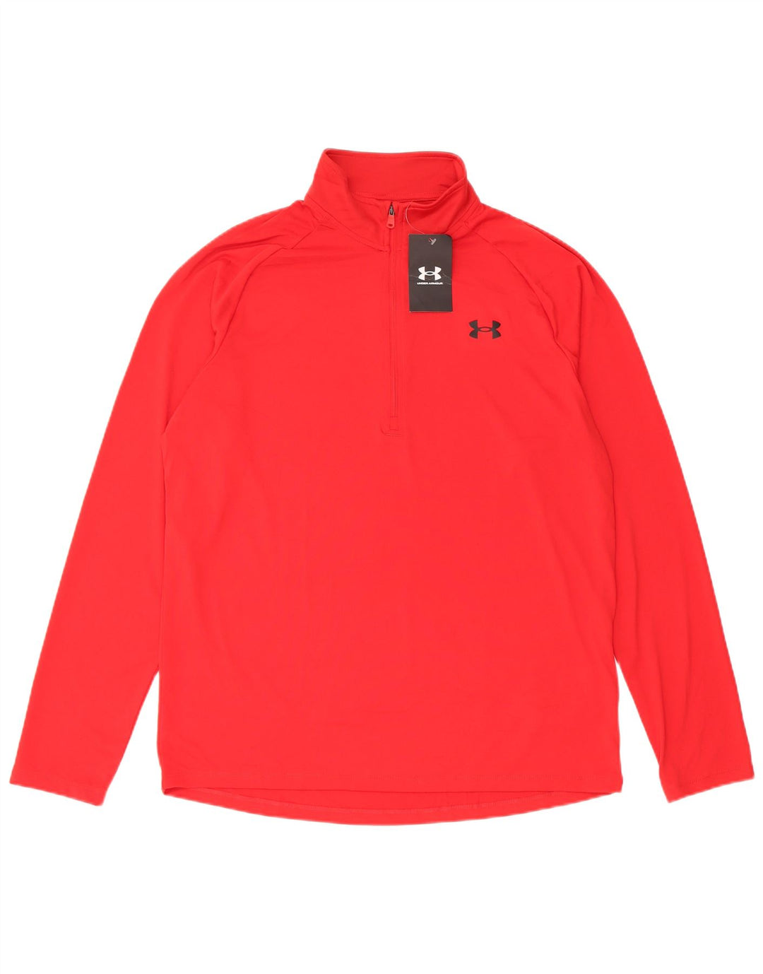 Under Armour Chándal holgado con cremallera y cuello para hombre, talla grande, color rojo