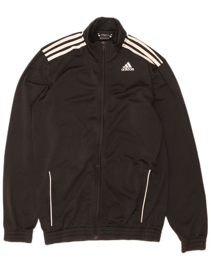 Adidas Chaqueta de chándal para hombre UK 38/40 Mediano Negro Poliéster