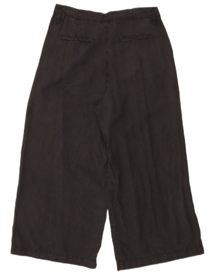 Dack's Pantalones capri de pierna ancha para mujer IT 44 Medium W30 L23 Black Tencel