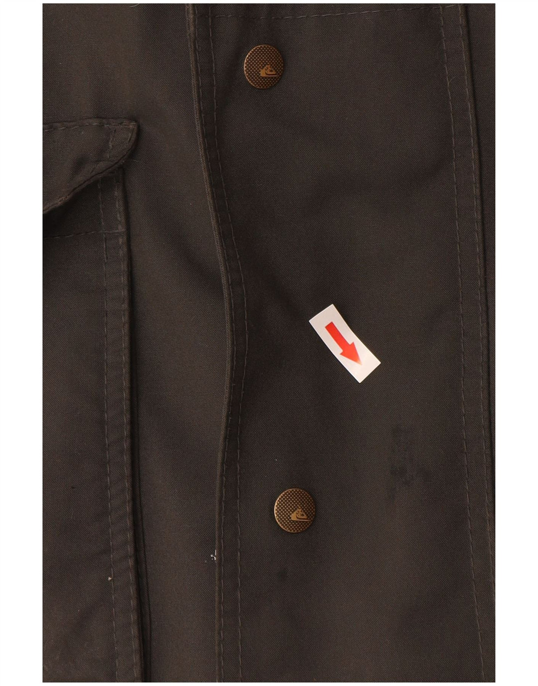 Quiksilver Chaqueta cortavientos con capucha para hombre UK 38 Poliéster gris medio