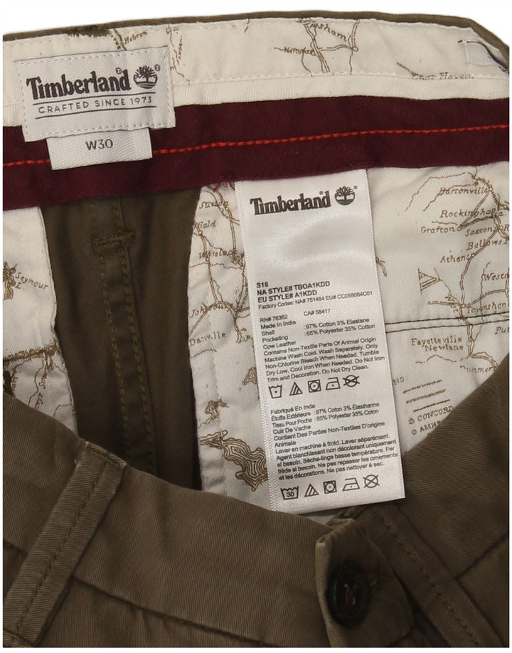 Timberland Pantalones cortos chinos para hombre W30 Algodón caqui medio