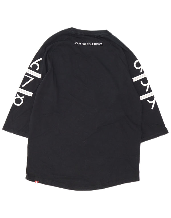 Jordan Camiseta gráfica para hombre manga 3/4 algodón negro mediano