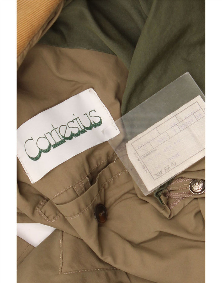 Abrigo vintage para hombre IT 50 Algodón caqui grande