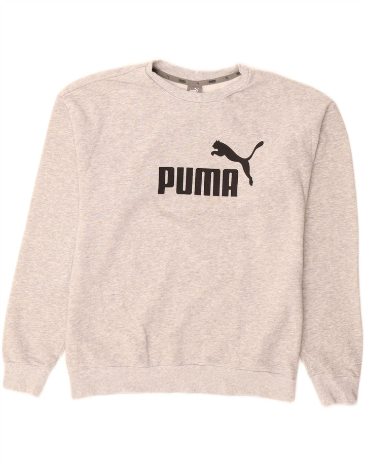 Puma - Sudadera gráfica para mujer, talla 12, algodón moteado gris medio