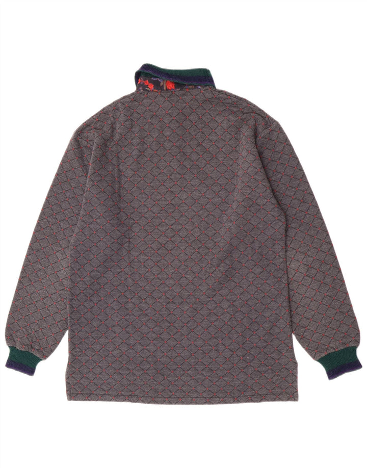 Johnny Lambs Polo de rugby para hombre IT 50 gris medio Argyle/diamante