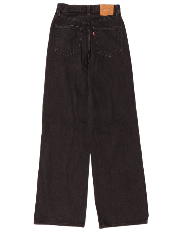 Levi's Vaqueros de pierna ancha y cintura alta para mujer W24 L32 Clásico de algodón negro